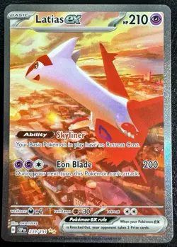 Mint-Near Mint Pokemon TCG Latias ex SIR Card Surging Sparks Holo 239/191 - Image 1