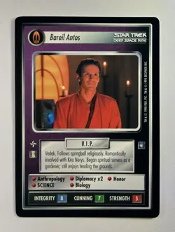 Star Trek CCG 1E DS9 BAREIL ANTOS Rare Card Decipher STCCG NEVER PLAYED - Image 1
