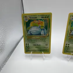 Pokemon Card Lot 2 Venusaur Base Set Holo 15/102 Standard English - Image 2