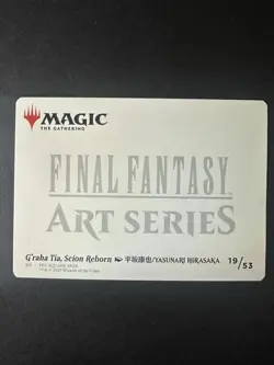 G'raha Tia Scion Reborn Art Card Gold Stamp 19 Art Series Final Fantasy - Image 2