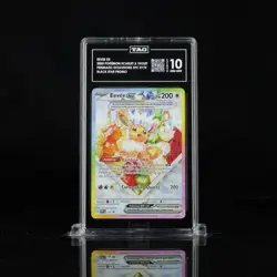 2025 Pokemon SV Prismatic Evolutions #174 Eevee EX Black Star Promo TAG 10 (950) - Image 1
