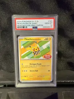 PSA 10 - Pikachu Berkemeja Batik 101/SV-P - Indonesia Journey Promo Pokemon - Image 1