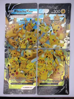 POKEMON! Pikachu V-Union SwSH Black Star Promo Set of 4 NM - Image 1