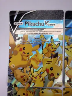 POKEMON! Pikachu V-Union SwSH Black Star Promo Set of 4 NM - Image 3
