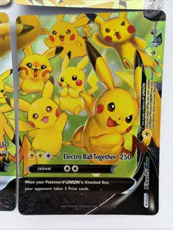 POKEMON! Pikachu V-Union SwSH Black Star Promo Set of 4 NM - Image 5