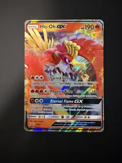 Pokemon 2017 Sun & Moon HO-OH GX Holo SM57 Black Star Promo - Near Mint - Image 1