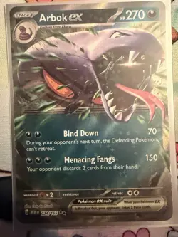 Arbok ex 024/165 MEW EN-151 Double Rare Pokemon TCG - Image 1