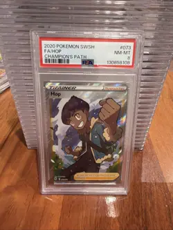 2020 Pokemon Sword & Shield Champion's Path 073 Full Art/Hop PSA 8 - Image 1