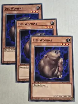 Yu-Gi-Oh! - Des Wombat 3X - Complete Playset - Near Mint - SGX2-ENE03 - Image 1