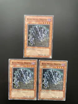 Yugioh Rare Metal Dragon EP1-EN004 Common Unlimited Edition LP/MP X3 - Image 1