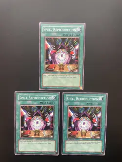 Yugioh Spell Reproduction DCR-083 Common 1st Edition LP X3 - Image 1