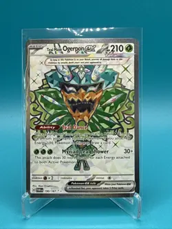 Pokemon TCG Teal Mask Ogerpon EX 190/167 Sv06 Twilight Masquerade Holo Card - Image 1