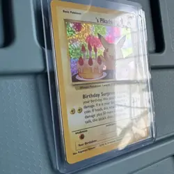 Pokemon TCG Holo Pikachu Card 24 - Birthday Celebrations - pack pull to sleeve! - Image 2