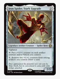 Iron Spider, Stark Upgrade | MTG Marvel SPM Artifact Spider Hero EDH | Rare| NM - Image 1