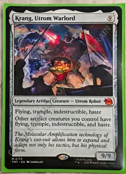 Krang, Utrom Warlord | MTG TMT TMNT | Mythic | Robot Haste Indestructible | NM - Image 1