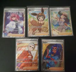 5 Card Poke Kid Klara Raifort Adventure's Pokemon Full Art Trainers NM Promo - Image 1