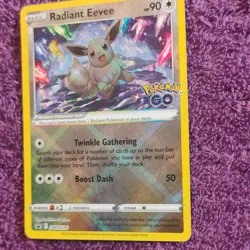 Pokemon Radiant Eevee SWSH230 Pokemon GO Promo Holo 90 HP 2022 - Image 2