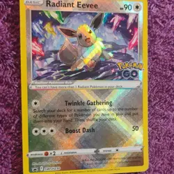 Pokemon Radiant Eevee SWSH230 Pokemon GO Promo Holo 90 HP 2022 - Image 3