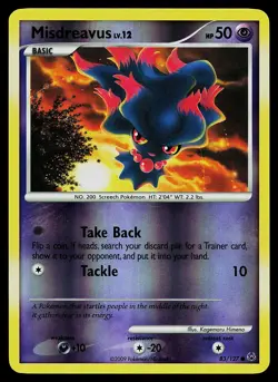 Pokemon Card - Misdreavus Platinum 83/127 Common Reverse Holo - Image 1