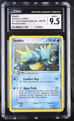 CGC 9.5 Seadra EX Team Rocket Returns 48/109 Reverse Holo Stamped Pokemon Card - Image 1