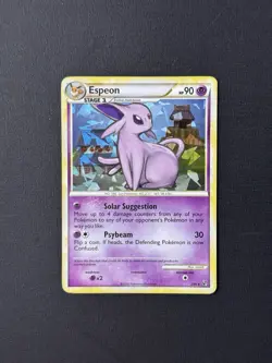 *VINTAGE* Pokemon TCG Espeon 2/90 HGSS Undaunted Cracked Ice Holo Rare - Image 1