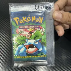 1999 Pokemon German Base Set 1st Edition Venusaur Booster Pack Sealed GEM MINT - Image 1