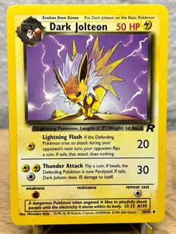Team Rocket Dark Jolteon 38/82 Uncommon Pokemon Unlimited NM/LP - Image 1