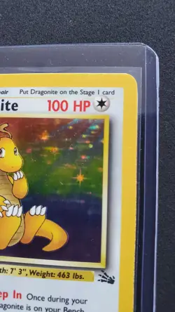 Pokemon DRAGONITE Holo Rare 4/62 Unlimited Fossil - Image 4