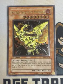 Sacred Phoenix Of Nephthys FET-EN005 Ultimate Rare 1st Edition YuGiOh! MP - LP - Image 3