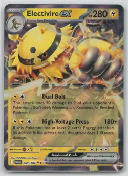 Pokemon Card Electivire ex Double Rare SV10: Destined Rivals 069/182 NM - Image 1