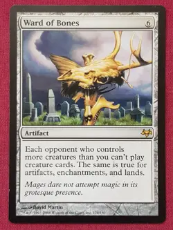 Magic The Gathering EVENTIDE WARD OF BONES artifact card MTG - Image 1