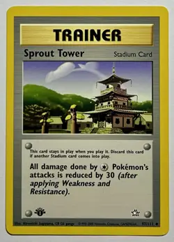 Sprout Tower 97/111 (LP) 1st Edition Uncommon Neo Genesis 2002 WOTC Pokemon Card - Image 1