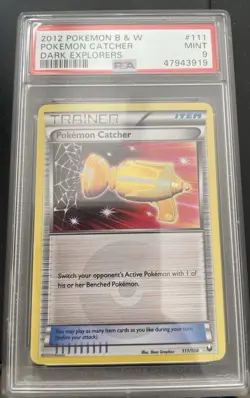 Pokemon TCG Dark Explorers Catcher Card 111/108 Secret Rare PSA 9 - Image 1