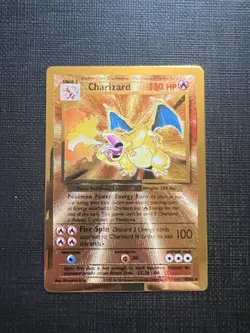 Charizard 4/102 Gold Metal Promo Celebrations UPC Pokemon Card LP - Image 1