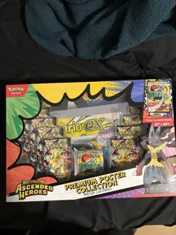 Pokemon Ascended Heroes Premium Poster Collection Mega Lucario - NEW/SEALED - Image 1