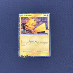 Pikachu Holo SWIRL 051/162 - 2026 Pokemon Day 30th Anniversary Stamp Promo NM - Image 1