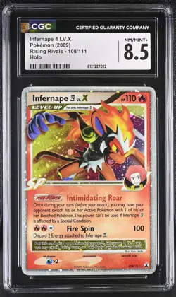 CGC 8.5 Infernape 4 LV.X 2009 Rising Rivals 108/111 Holo Pokemon Card - Image 1