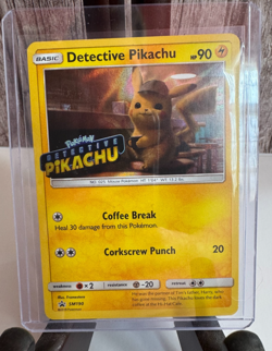 Detective Pikachu SM190 Stamped Holo Pokemon Promo Card 2019 SM Set VF/NM - Image 3