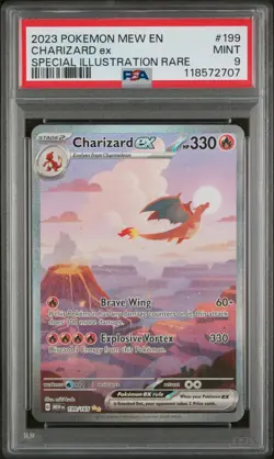 2023 POKEMON MEW EN-151 #199 CHARIZARD ex PSA 9 - Image 1