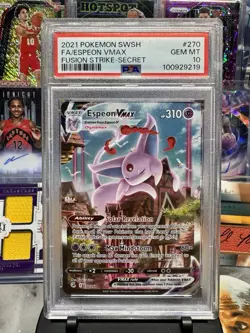 2021 Pokemon SWSH Espeon VMAX Fusion Strike Secret 270/264 Gem Mt 10!!! - Image 1