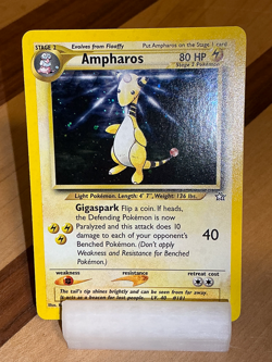Ampharos #1 - Neo Genesis 2000 Pokemon - 1/111 Unlimited Holo Rare - Image 3