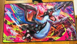 Pokemon TCG Mega Charizard X EX UPC Playmat Gaming Mouse Pad New - Image 1