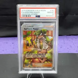 Pokemon Apricorn Maker 161/168 Celestial Storm Ultra Rare Full Art Holo PSA 10 - Image 1