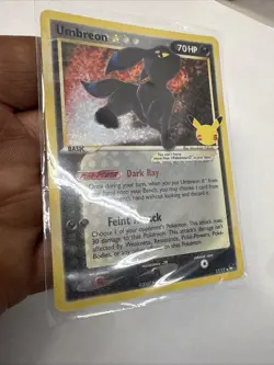Pokemon Celebrations Umbreon Gold Star 17/17 Classic Collections Holo Rare - Image 3