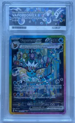 Pokemon Prismatic Evolutions Vaporeon EX 149/131 Special Illustration Rare ACE9✨ - Image 1
