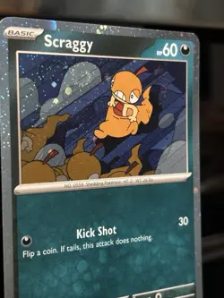 Pokemon TCG - Scraggy 186 - Black Star Promo - NM (SWIRL ACTION) - Image 2