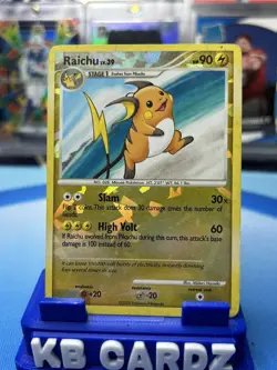 Pokemon TCG Raichu 2009 Pop Series 9 Cracked Ice Reverse Holo Card 3/17 - Image 1