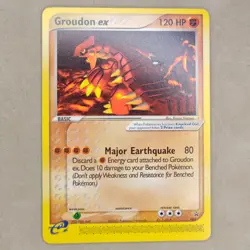 Pokemon Groudon ex 002 Non-Holo Black Star Promo Card 2003 Nintendo NM Near Mint - Image 1