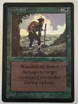 Magic the Gathering MTG Beta Wanderlust LP (Beta Bob) - Image 1