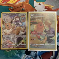 Pokemon Brilliant Stars Eevee TG11 + Flareon TG01 NM - Image 1